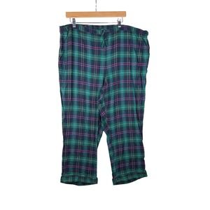 Talbots Plus Women's Green Plaid Pajama Pants size 3X